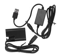 Aumotop Batterie Factice LP-E6 Entièrement Décodée avec Câble USB, Prolonge Le Temps de Travail de L'appareil Photo, Compatible avec 7D2 70D, Idéale pour Les Photographes en Voyage