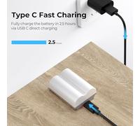 Aumotop Batterie Rechargeable 2400 MAh pour Appareil Photo X-H2/X-H2S, Indicateur LED et Interface de Charge de Type C, Lot 2, Idéal pour Les Amateurs Photographie (1 Paquet)