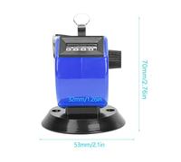 Aumotop Berm Outil de Comptage Mécanique Portable avec Base à Crochet, Compteur en Plastique ABS Durable pour la Collecte de Données, du Trafic pour Le Contrôle des Foules Noir (Bleu)