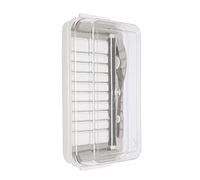 Aumotop Beurrier en Plastique, -Beurre en Acier Inoxydable, Boîte à Beurre, Récipient de Stockage de Fromage avec Couvercle Transparent pour Maison, Appartement, Bureau, café, Restaurant (Boîte de