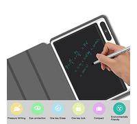 Aumotop Bloc de Dessin LCD 10,1 Pouces pour L'écriture Professionnelle, Outil de Bureau sans Papier, avec Housse en PU, pour Les Tout-Petits, Noir (Noire)