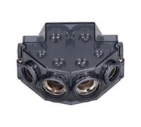 Aumotop Bloc de Distribution D'énergie Distributeur Audio de Voiture Durable 6 Voies pour Séparateur Câble Terre D'amplificateur Audio Voiture pour Automatique, Bateau Noir 1 Paquet