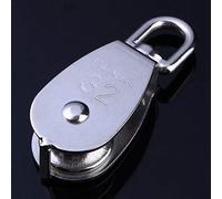 Aumotop Bloc de Poulie Pivotante à Roue Unique en Acier Inoxydable 304, Corde de Levage Robuste pour Suspendre le Poids, Facile à Utiliser pour les Ouvriers du Bâtiment et les Bricoleurs Domicile