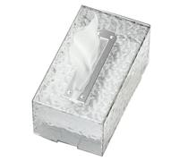 Aumotop Boîte à Mouchoirs Murale Robuste, Distributeur de Mouchoirs Hygiéniques pour Petites Salles de Bains, Matière Plastique (Argent transparent)