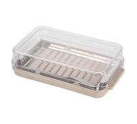 Aumotop Boîte de Rangement de Fromage Durable et -Beurre avec -Beurre Incisif en Acier Inoxydable et Bords Lisses - Pratique pour le Réfrigérateur - Poids 9,4 Oz - S'adapte à Différentes Formes