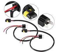 Aumotop Câble de Conversion Adaptateur H4 à 9006, Câble de Conversion Phare Antibrouillard en Fil Cuivre Efficace pour Camion Voiture, 2 Pièces