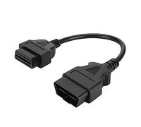Aumotop Câble D'extension de Diagnostic OBD 16 Broches 0. Mâle à Femelle, Connecteur Précis pour le Dépannage de Voiture, adapté aux Mécaniciens