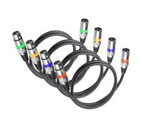 Aumotop Câble XLR Ensemble de 4 Câbles de Microphone Professionnels Durables pour Systèmes Audio KTV, Transmission Sonore Haute qualité pour Concerts DJ, Prise Parole en Public, Studios (300 cm)