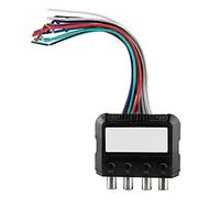 Aumotop Caisson de Basses Stéréo de Voiture Haute qualité, Convertisseur Audio à 4 Canaux pour CD/Radio/DVD/amplificateur, Matière Plastique Noire