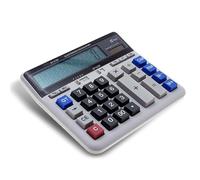 Aumotop Calculatrice à Gros Boutons, Compteur de Batterie Solaire, Affichage à 12 Chiffres, Multifonctionnel pour Les Calculs Scolaires et de Bureau