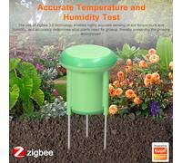 Aumotop Capteur de Sol, Détecteur Précis de Température et d'humidité pour le Jardinage Intelligent, Contrôle par Application avec Fonction Partage D'appareil pour les Amateurs Plantes