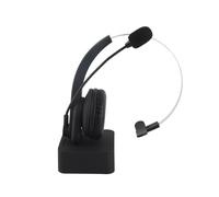 Aumotop Casque sans Fil 2,4 GHz sur L'oreille avec Contrôle du Volume du Microphone pour Centre D'appels, Apprentissage des Langues, Lecture de Musique, Casque D'appel Réglable