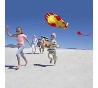 Aumotop Cerf-Volant de Baleine Géante en Parafoil Souple sans Cadre 3D pour Un Pur Plaisir de Vol Acrobatique en Couleur Bleu et Blanc, 4 Pieds X 7 Pieds, avec Sac Rangement et Ligne 30 M, adapté à