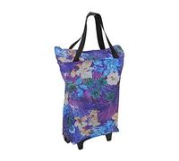 Aumotop Chariot de Courses Pliable et Durable, pour Camping, Court Voyage, Shopping, avec Roue, Tissu Oxford 600D, Tuyau en Acier Lavable