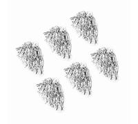 Aumotop Cheerleading élastique Pom Poms Squad Sport Fête Danse pour Les Joueurs Correspond 6 Pièces 7 Couleurs (Argent)