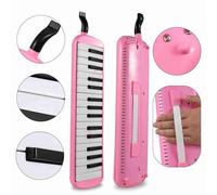 Aumotop Clavier de Piano Mélodica à Air en Plastique de qualité Supérieure, 32 Touches, Cadeau pour Débutants et Adultes, Instrument D'harmonica Artisanal Exquis (Rose)