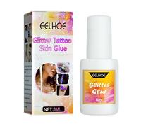 Aumotop Colle à Paillettes pour la Peau, 8ML, pour Fête Costumée, Autocollant Facial, Eau, Matériau en Acétate de Vinyle