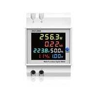 Aumotop Compteur d'électricité à Affichage Numérique Intelligent, Multifonction, Facteur de Puissance, Couleur LCD, pour Usage Domestique, Matériau ABS