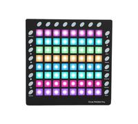 Aumotop Contrôleur MIDI RGB Drum Pad avec 128 Sons GM 8 Boutons pour Musiciens et DJs Noir Portable
