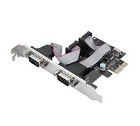 Aumotop Convertisseur de Port Série PCI-E vers RS232 à 2 Ports avec Contrôle de Flux Matériel, pour Les Utilisateurs //Dos/Mac, Taille 12 * 8.5 * 2 Cm