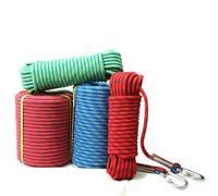 Aumotop Corde d'escalade Durable de 10 Mm pour Adultes avec Double Crochet pour la Salle de Sport et Les Aventures en Plein Air, Matériau en Polyester et Polypropylène (50m)