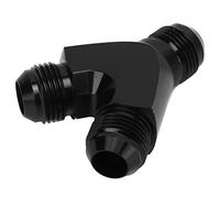 Aumotop Coupleur Union Splitter Noir anodisé étanche, Raccord en Y pour Séparateur à Haut Débit, Universel pour Toute Application de Liquide ou de Gaz (10AN)