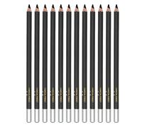 Aumotop Crayons à Croquis Noirs 12 Pièces, Charbon de Bois Doux avec Porte-stylo Hexagonal pour les Détails et le Mélange, Parfaits pour les Projets Artistiques et Cadeaux