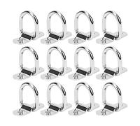 Aumotop Crochets D'arrimage Sécurisés avec Anneau en D D'arrimage de Remorque - 12 Pièces, Acier galvanisé Robuste, Résistance à la Rupture de 1 200 LB, Charge Travail 400 LB, pour Camions SUV Bateau
