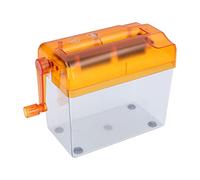 Aumotop Déchiqueteuse de Papier Manuelle, Conception Compacte, Portable, Opération Facile, à Manivelle, pour Le Bureau et la Maison, ABS Durable (Orange)