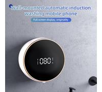 Aumotop Distributeur Automatique de Savon Moussant, Nettoyage en Profondeur sans Contact pour Salle de Bain, Cuisine, Blanchisserie, Distributeur Mousse Rechargeable 260 Ml avec écran LCD pour un