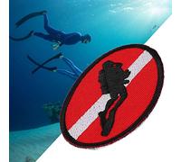 Aumotop Dive Badge Patch avec Support Repassable Durable | Matériau résistant à l\'usure, adapté aux vestes, gilets, broderies de haute qualité, support imperméable