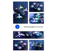 Aumotop Drone 4DRC V16 Double Caméra 4K WiFi FPV pour Débutants avec éclairage LED coloré et Survol Intelligent pour de Superbes Prises de Vue Aériennes, Applicable à Les âges et à Une Utilisation