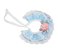 Aumotop Écharpe en Dentelle pour Animaux de Compagnie, Serviette de Salive Chat élégante et à la Mode pour Un Usage Quotidien, Beau Cadeau d'anniversaire, Dentelle Coton Doux 1 unité (M)
