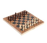 Aumotop Échiquier Checkers Chessman Combo, Conception Compacte avec Plusieurs Modes de Jeu, Idéal pour L'entraînement à la Pensée Logique