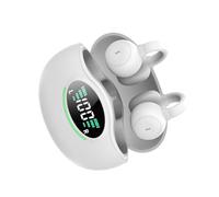 Aumotop Écouteurs Fil Légers, Autonomie de Batterie Très Longue de 80 Heures pour Les Utilisateurs D'ordinateurs, Noir (Blanc)