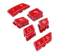 Aumotop Ensemble de Boutons de Volant Sportifs Remplacement Longue Durée pour Série 1 3 E90 E92 E93 M3 E81 E82 E87 E88, Idéal pour Améliorer L'expérience Conduite (Rouge)