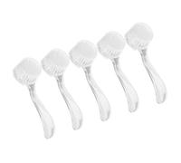 Aumotop Ensemble de Brosses à Poussière pour Ongles, 5 Pièces, Brosses de Nettoyage Douces et Durables pour Manucure et Pédicure, Outils Respectueux la Peau, Blanc Bleu (Blanche)