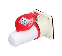 Aumotop Ensemble de Connecteurs à Montage dissimulé étanche à Prise Triphasée 16A 380V-415V Prise d'alimentation 4 Broches pour Centrale électrique IP44 étanche pour Les Zones Extérieures