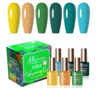 Aumotop Ensemble D'ongles en Gel Longue Durée 6 Couleurs, Vernis Gel UV/LED pour une Application Facile, pour les Amis et la Famille [Ensemble D'ongles 6 Couleurs] (TOS06)