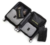 Aumotop Ensemble Organisateur de Bagages de Voyage à Compression avec Sac à Chaussures, Organisateur Sacs d'emballage 6 Pièces pour Camping-Car et Croisière Bleu foncé (Noire)