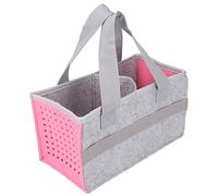 Aumotop Étui de Transport Portable en Feutre pour Kit de Démarrage Toniebox Player, Sac Rangement Pliable avec 6 Sangles, Organisateur Durable pour Enfants, 10,2 X 5,4 X 5,7 Pouces (Rose)