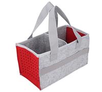 Aumotop Étui de Transport Portable en Feutre pour Kit de Démarrage Toniebox Player, Sac Rangement Pliable avec 6 Sangles, Organisateur Durable pour Enfants, 10,2 X 5,4 X 5,7 Pouces (Rouge)