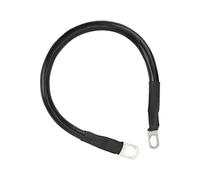 Aumotop Fil de Terre Câble de Terre Flexible Haute Résistance pour Onduleur Batterie 11,8 Pouces 4AWG Noir pour Porte-fusible, Modificateurs Audio Voiture