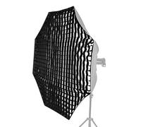 Aumotop Grille Octogonale pour Softbox, 55in en Nylon Durable | Grille nid d\'abeille noire pour contrôle de la lumière, fermeture à boucle, rangement pliable