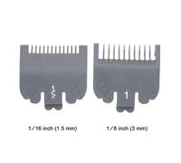 Aumotop Guide de Coupe Peigne Ensemble D'outils de Coiffure Tondeuse à Cheveux électrique Colorée 2 Pièces 1,5 Mm 3 Mm pour Le Toilettage en Matériau PP Coiffure (Gris)