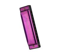 Aumotop Harmonica Diatonique clé de C avec Anches en ABS, Surface Miroir, 10 Trous, Harmonica Bleu pour Débutants et Professionnels, Idéal pour les étudiants et les Enfants, Violet (Violet)