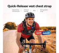 Aumotop Harnais de Poitrine à Dégagement Rapide pour - Sangle de Poitrine Confortable et Légère pour Caméra d'action - Stabilité Améliorée Capturer Votre Perspective - Les Amateurs Sports Plein Air