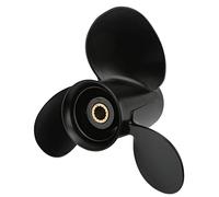 Aumotop Hélice Hors-Bord en Alliage D'aluminium 3 Pales 14 Dents RH de Remplacement pour 9,9 Ch 15 Ch 20, Résistante au Sel, pour Moteurs Marins