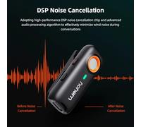 Aumotop Hohem MIC-01 Système de Microphone sans Fil 2,4 G avec Emplacement pour Carte TF, Télécommande D'obturation pour Smartphones, Noir/Blanc (Type-C)