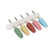 Aumotop Jeu de Forets à Ongles 5 Pièces avec Embouts pour Enlever les Cuticules en Silicone pour les Artistes des Ongles et Débutants, Conception Légère et Portable